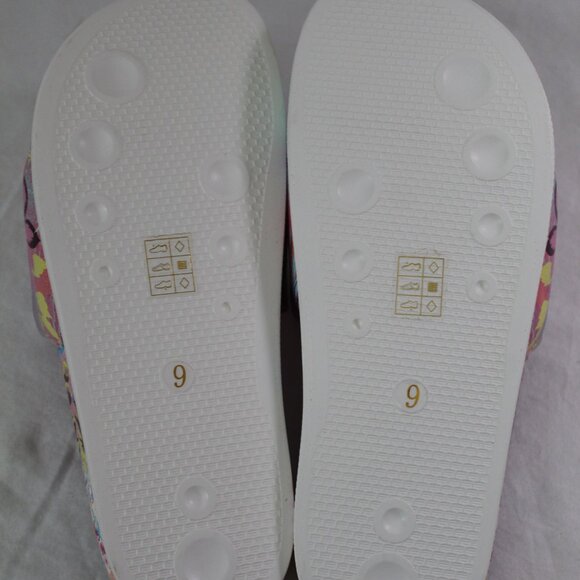 NWT Johnny Was Biya JWLA Zeru Pool Platform Slides Slip Ons Sandals Flats 9 - Picture 4 of 5